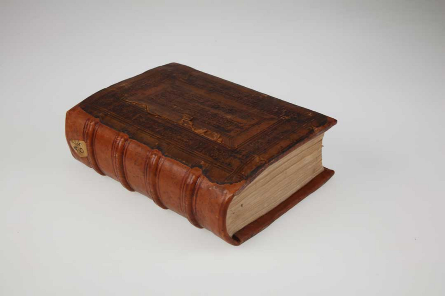 Foto eines beschädigten Buches mit Drucken aus den Jahren 1503-1518: 8 Drucke von Baptista <Mantuanus>, Signatur: AD+S634
